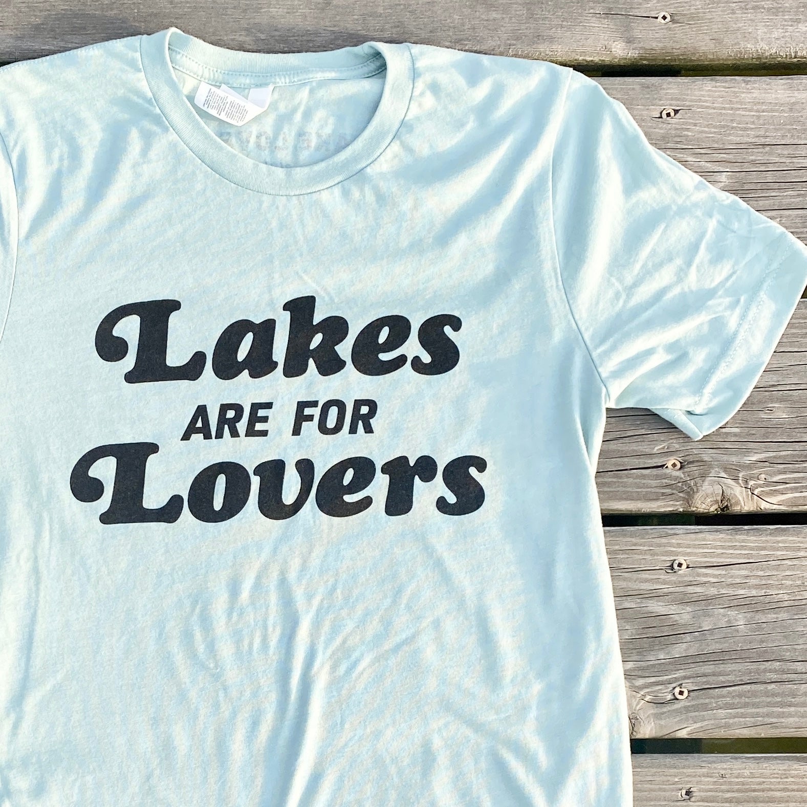 lakes are for lovers tee dusty blue