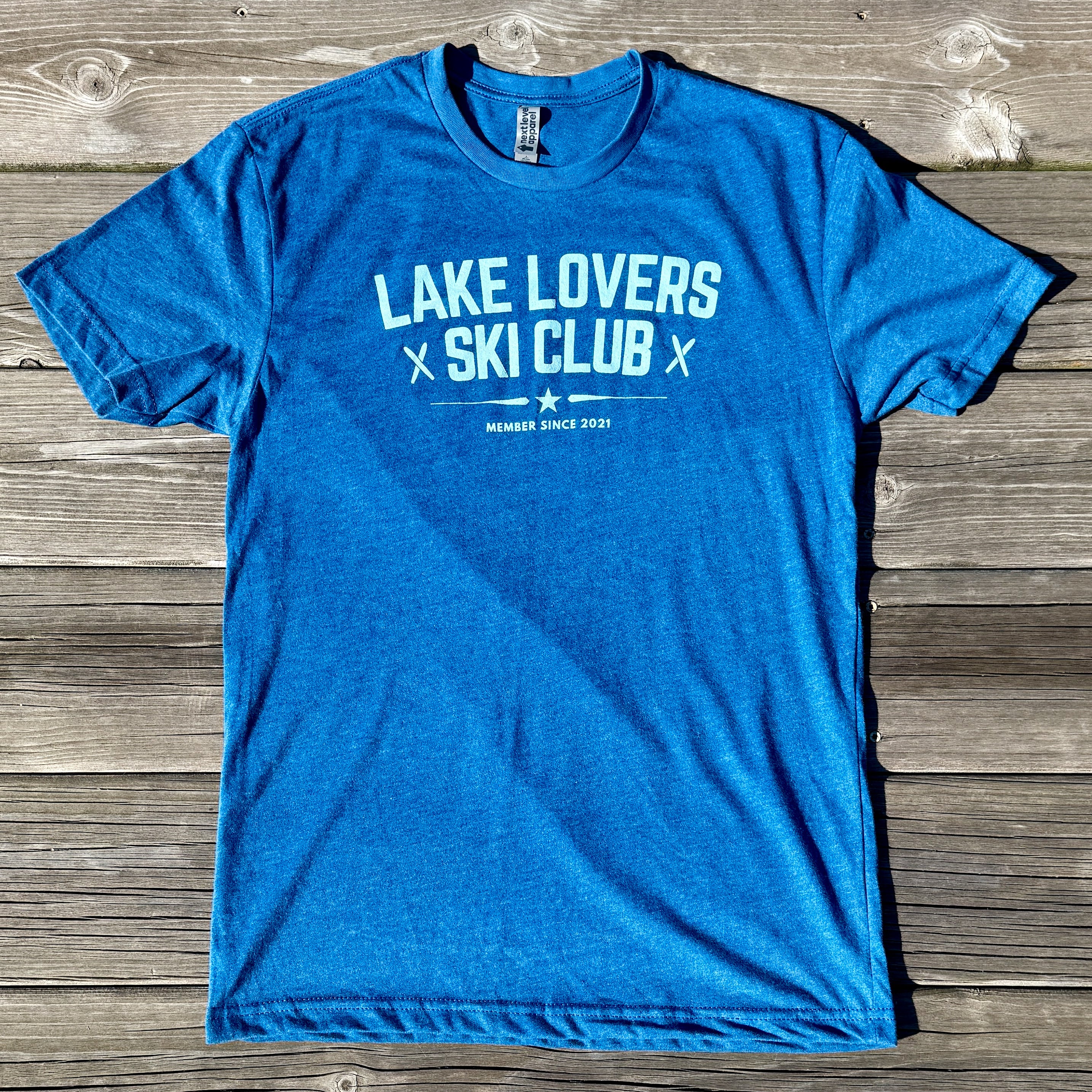 ski club tee blue