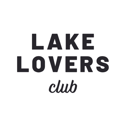 Text 'LAKE LOVERS club' on a white background