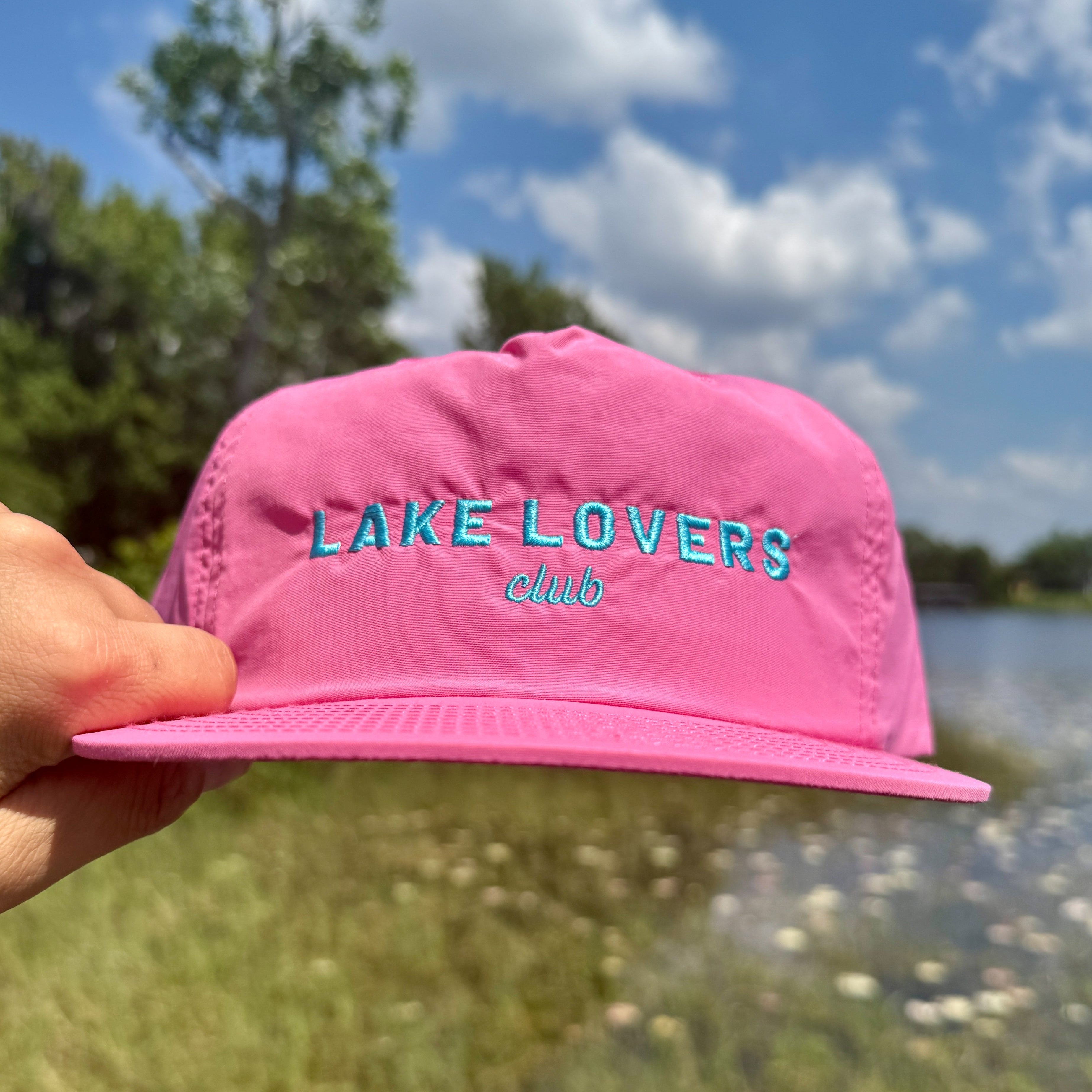 Quick-Dry Snapback Hat - Pink | Lake Lovers Club